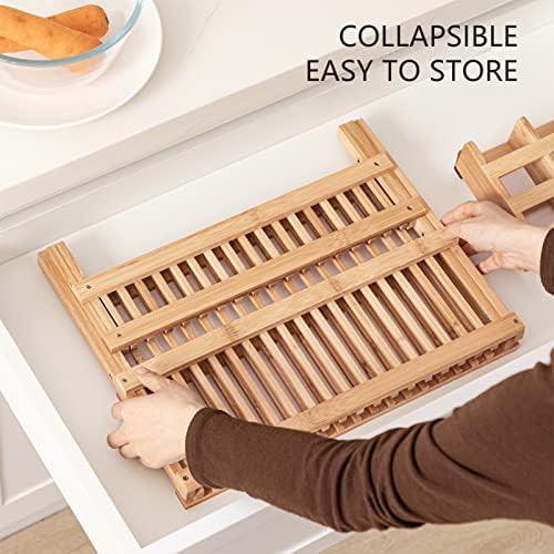 Bamboo dish rack with cutting board stand — photo 5