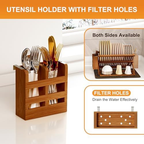 Three tier teak wood dish rack — photo 3