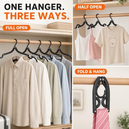 Ten piece foldable travel hanger set — photo 4