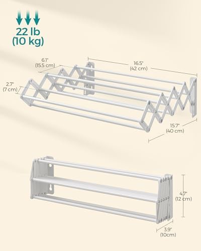 Wall mounted accordion rack with nine staggered rods — photo 4