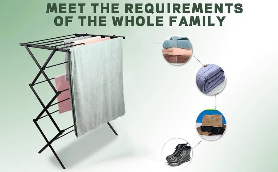 Three tier vertical black folding rack — photo 4
