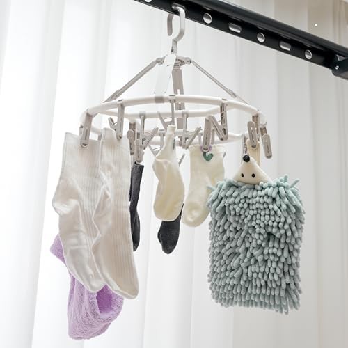 Green foldable hanger with 20 clips — photo 4
