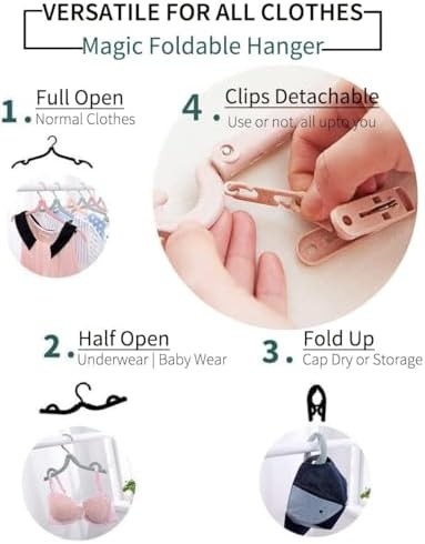 Portable plastic travel hanger set — photo 5