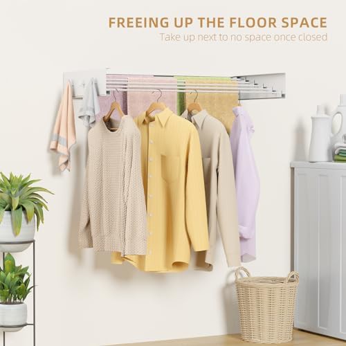 White foldable 31.5 inch rack with hooks — photo 5
