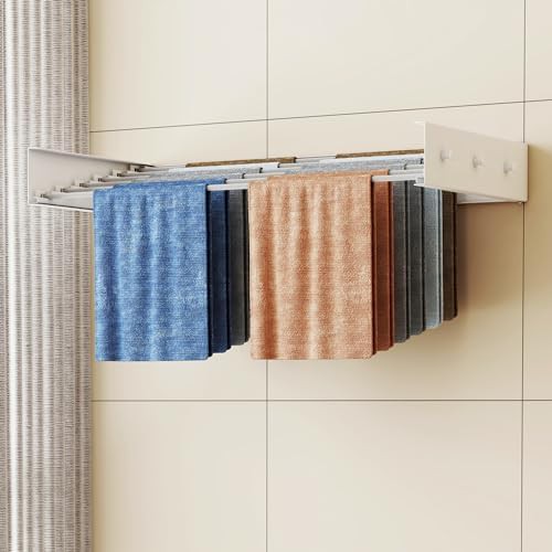 Six pole aluminum wall drying rack — photo 4