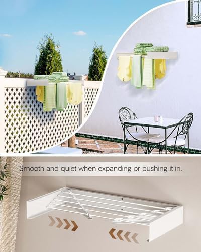 Collapsible 32-inch wall mounted clothes drying rack — photo 5