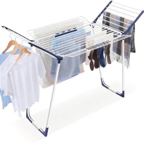 Four wing gullwing freestanding laundry rack