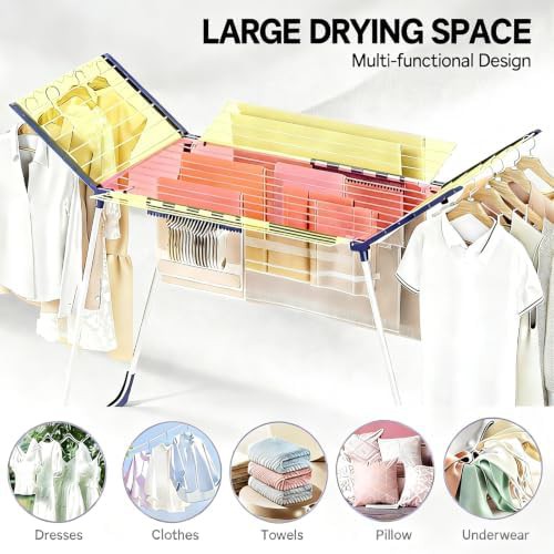 Four wing gullwing freestanding laundry rack — photo 3