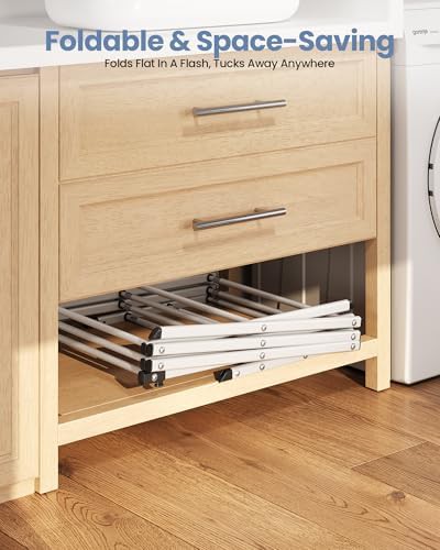 White three tier retractable apartment rack — photo 4