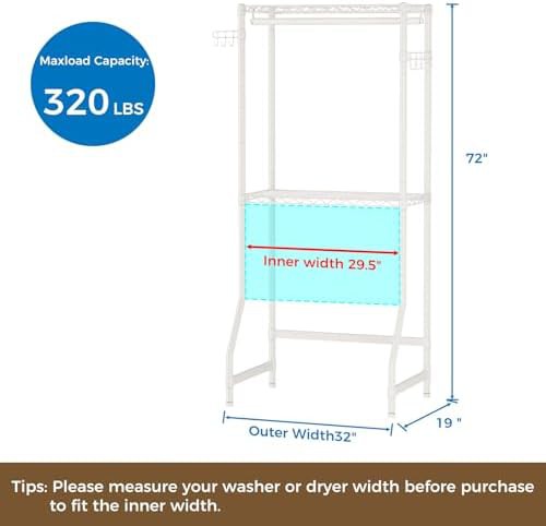 Freestanding over the washer storage shelf — photo 3