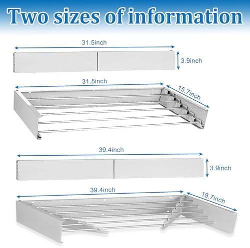 White aluminum five rod wall rack — photo 2