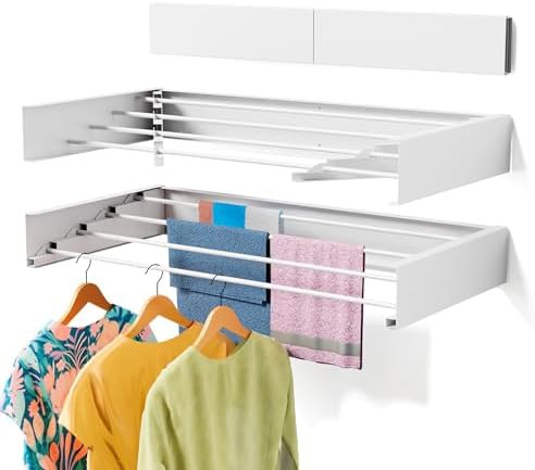 White aluminum 23.6 inch small space rack