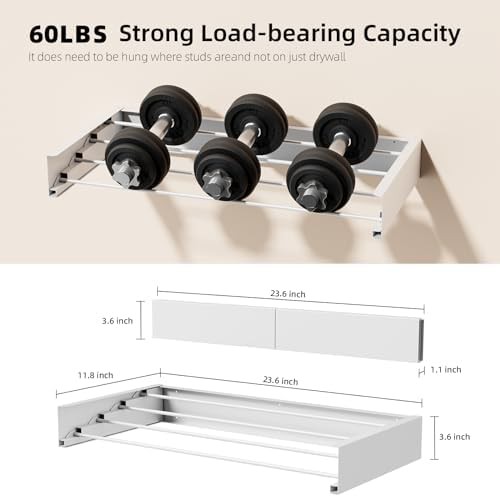 White aluminum 23.6 inch small space rack — photo 5