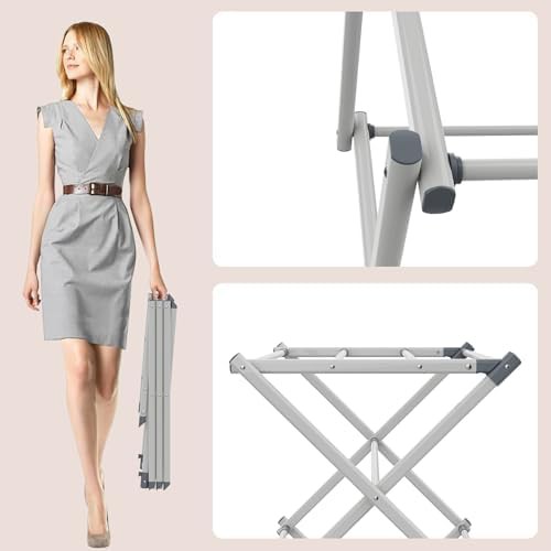 Small white foldable laundry drying stand — photo 5