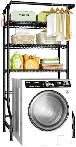 Wide over washer and dryer storage shelf