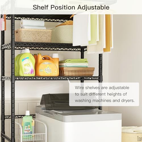 Wide over washer and dryer storage shelf — photo 4