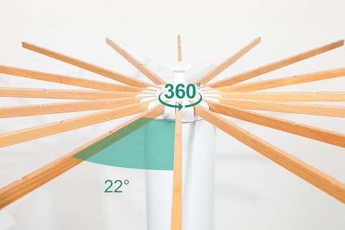 Tripod wooden pole collapsible laundry rack — photo 5