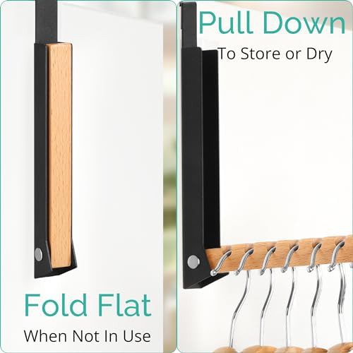 Black foldable travel laundry hanger — photo 3