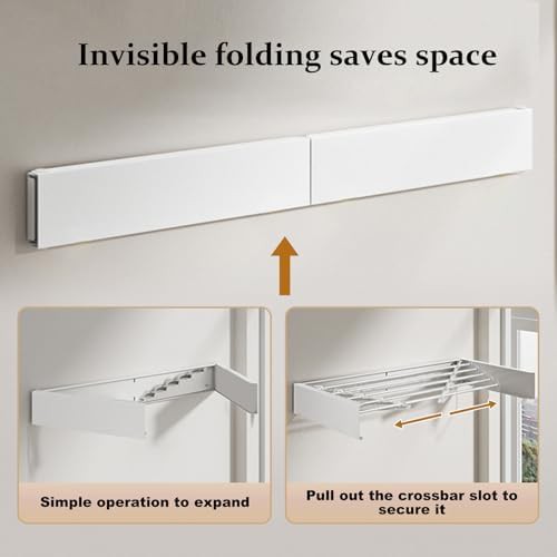 Kobsainf retractable wall mounted clothes drying rack — photo 3