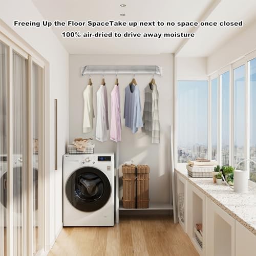 Kobsainf retractable wall mounted clothes drying rack — photo 4
