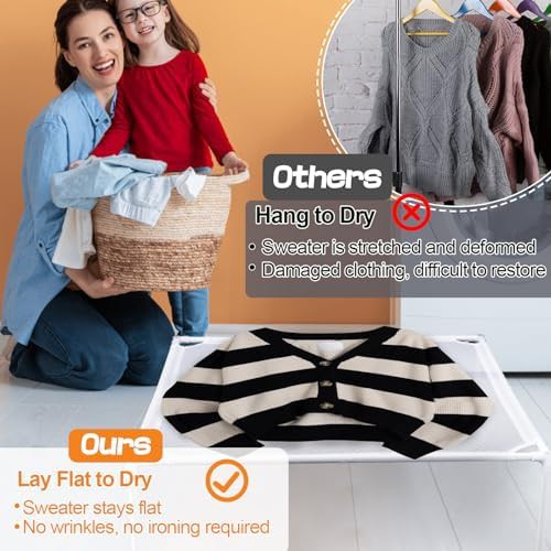 Anti-slip stackable mesh sweater rack — photo 3