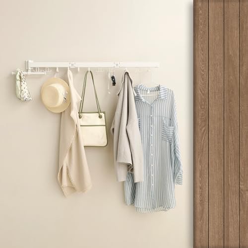 Wall mounted tri-fold white drying rack — photo 3