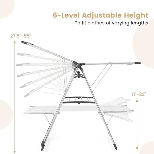 Foldable six level laundry drying stand — photo 3