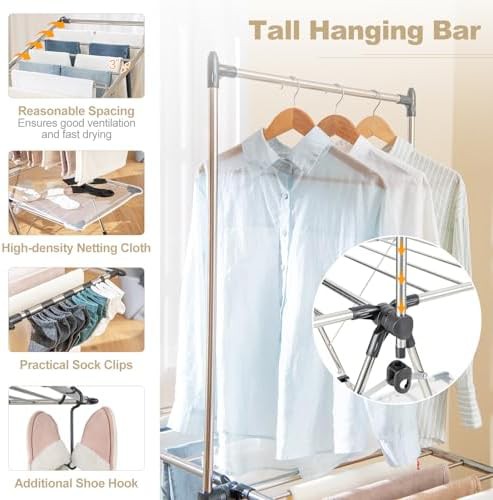 Freestanding foldable gullwing laundry dryer — photo 3