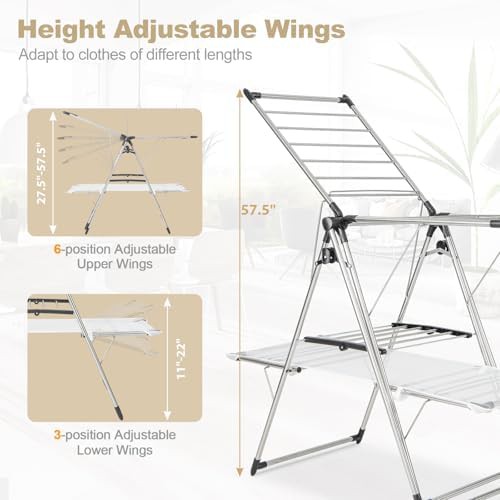 Freestanding foldable gullwing laundry dryer — photo 5
