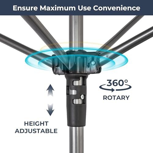 Rotary outdoor umbrella clothesline drying rack — photo 4