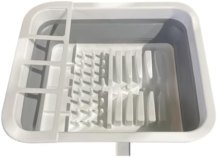 Collapsible dish rack with cutlery compartment — photo 2