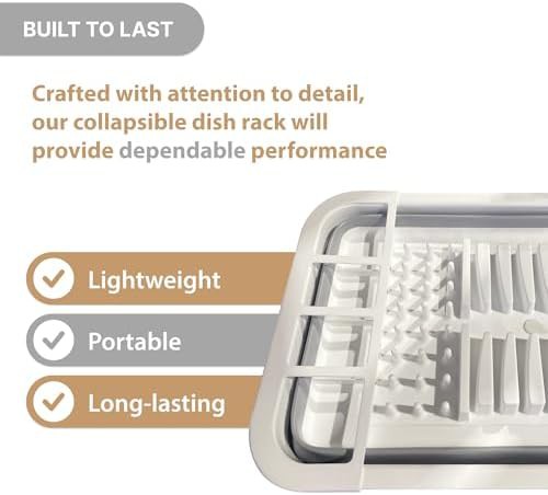 Collapsible dish rack with cutlery compartment — photo 4