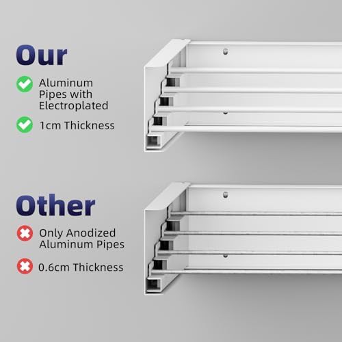 White aluminum 23.6 inch retractable rack — photo 4