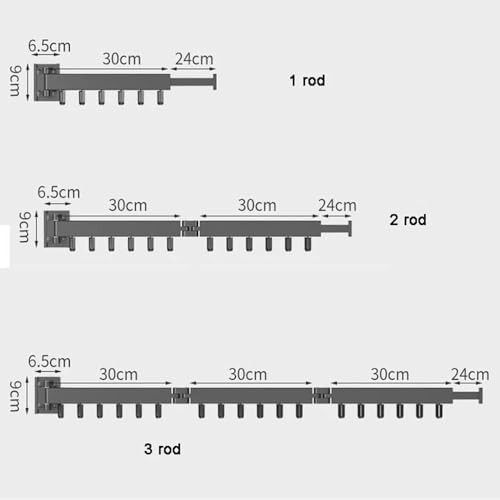 Black three pole wall mounted rack — photo 5