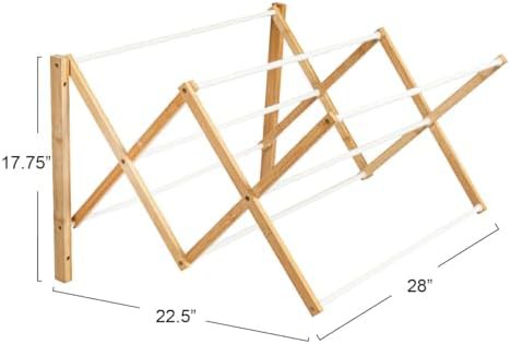 White wall mount extendable drying rack — photo 4