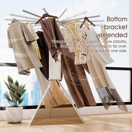 Aluminum tripod folding clothes drying rack — photo 5