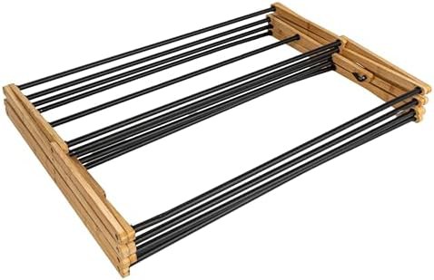 Bamboo folding rack with coated metal dowels — photo 3