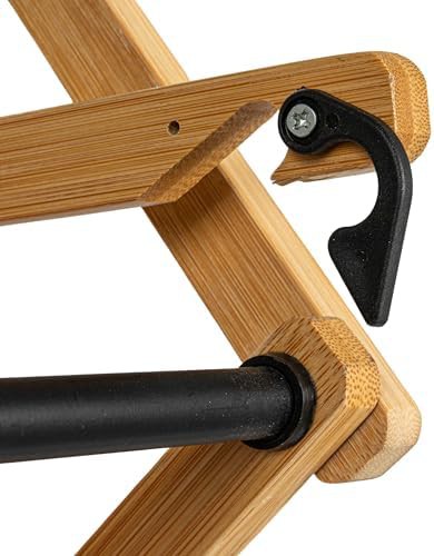 Bamboo folding rack with coated metal dowels — photo 4