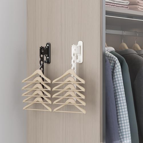 White aluminum wall mounted laundry rack — photo 3