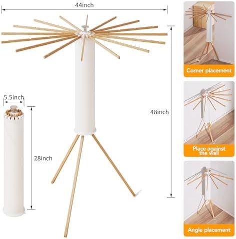 Tripod rack with sixteen wooden poles — photo 3