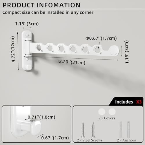 White aluminum heavy duty wall rack — photo 4