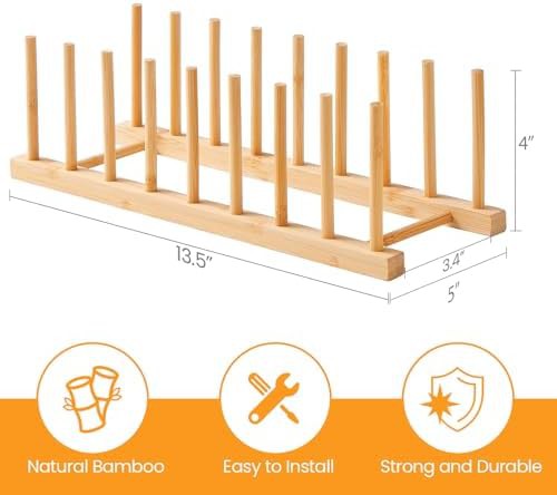 Two pack wooden collapsible dish drying rack — photo 4