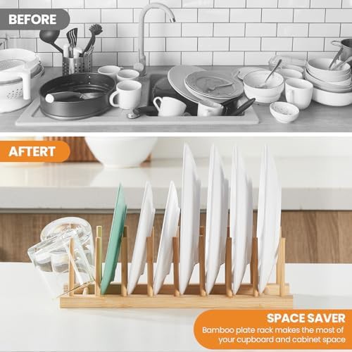 Two pack wooden collapsible dish drying rack — photo 5