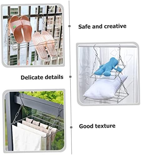 Stainless steel balcony rail shoe rack — photo 3