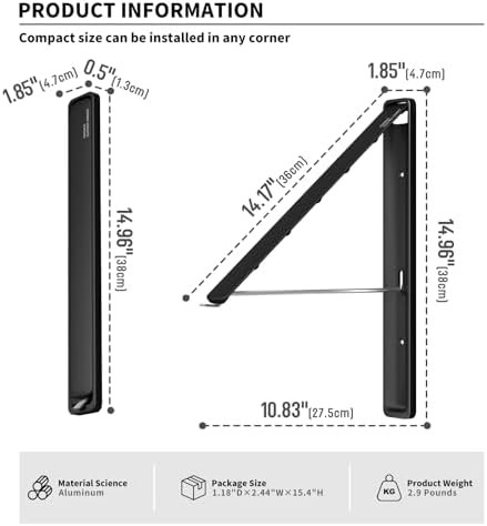 Compact folding wall clothes hanger rack — photo 4