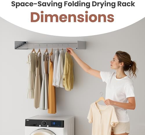 Ascend lifestyle tri fold wall mounted drying rack — photo 4