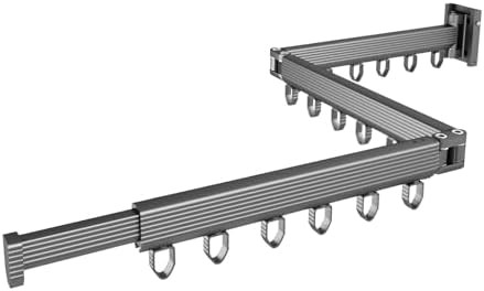 Grey aluminum tri fold wall rack