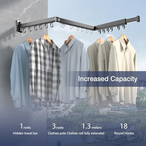 Grey aluminum tri fold wall rack — photo 4