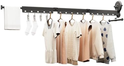 Suction cup wall mount rack with clips