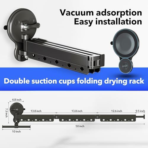 Suction cup wall mount rack with clips — photo 3